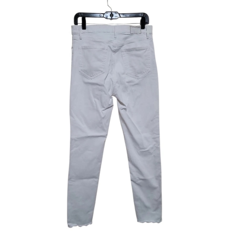 Able Women White Cropped High Waist Skinny Jeans Size 4 - Picture 2 of 7